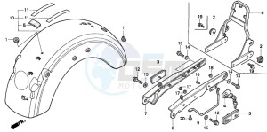 VT1100C drawing REAR FENDER (VT1100C2)