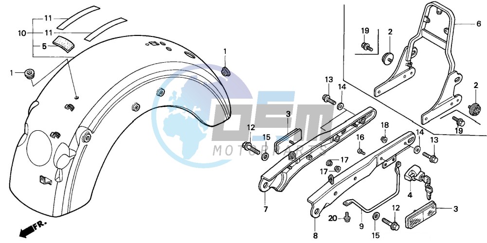 REAR FENDER (VT1100C2)