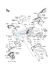 NINJA ZX-10R ZX1000E8F FR GB XX (EU ME A(FRICA) drawing Cowling