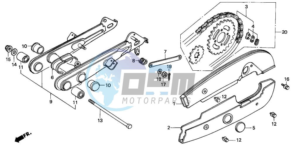 SWINGARM/CHAIN CASE