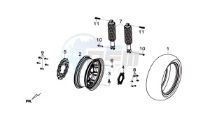 JOYMAX 125I ABS drawing REAR WHEEL / REAR SUSPENSION