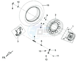 MIO 100 drawing REAR WHEEL / CENTRAL STAND