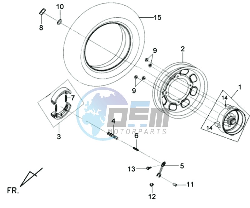 REAR WHEEL / CENTRAL STAND