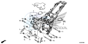 CBR250RF CBR250R Europe Direct - (ED) drawing FRAME BODY