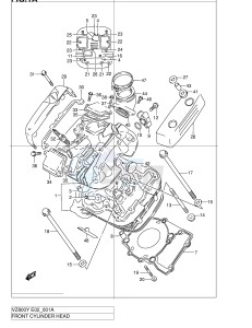 VZ800 (E2) MARAUDER drawing FRONT CYLINDER HEAD