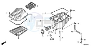 CBR125RD CBR125R E drawing AIR CLEANER