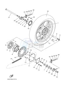 MTN320-A MTN-320-A MT-03 (B9A3) drawing REAR WHEEL