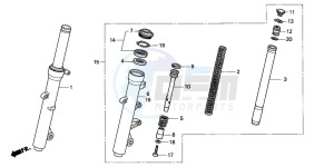 FES125A S-WING drawing FRONT FORK