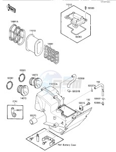 EL 250 B [ELIMINATOR[ (B2-B3) [ELIMINATOR drawing AIR CLEANER