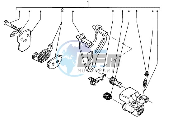 Rear master brake cylinder