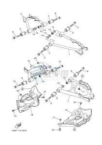 YFM700FWBD YFM70KPSH KODIAK 700 EPS SPECIAL EDITION (B328) drawing REAR ARM