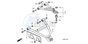 TRX420FMA Europe Direct - (ED / 4WD) drawing FRONT ARM (4WD)