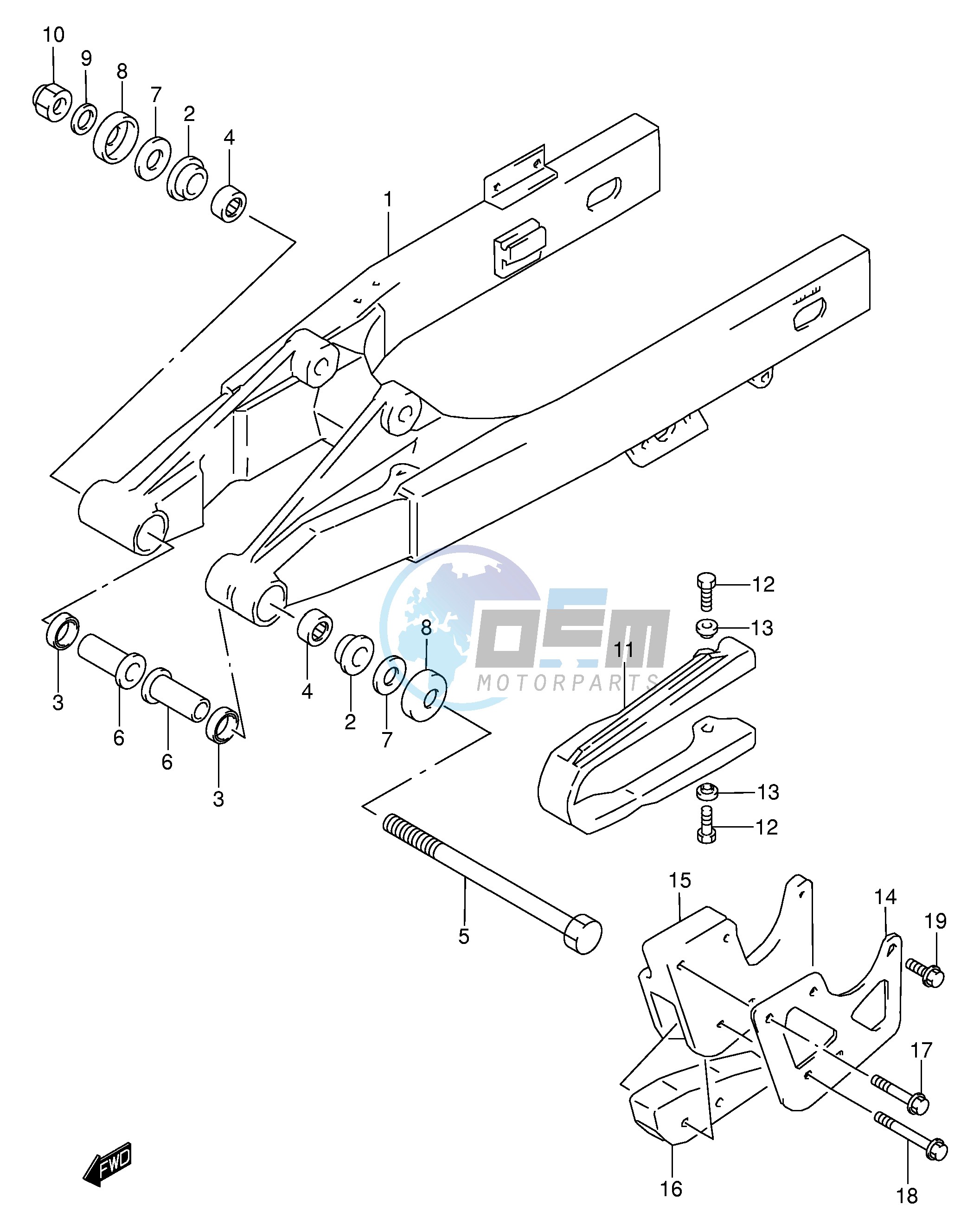 REAR SWINGING ARM (MODEL K2)