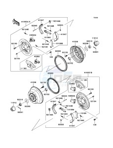 MULE_610_4X4 KAF400A9F EU drawing Front Hub