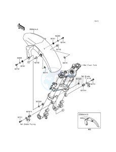 ER-6N_ABS ER650FEF XX (EU ME A(FRICA) drawing Front Fender(s)