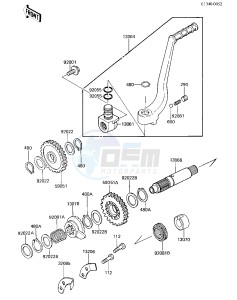 KX 125 E [KX125] (E1) [KX125] drawing KICKSTARTER MECHANISM