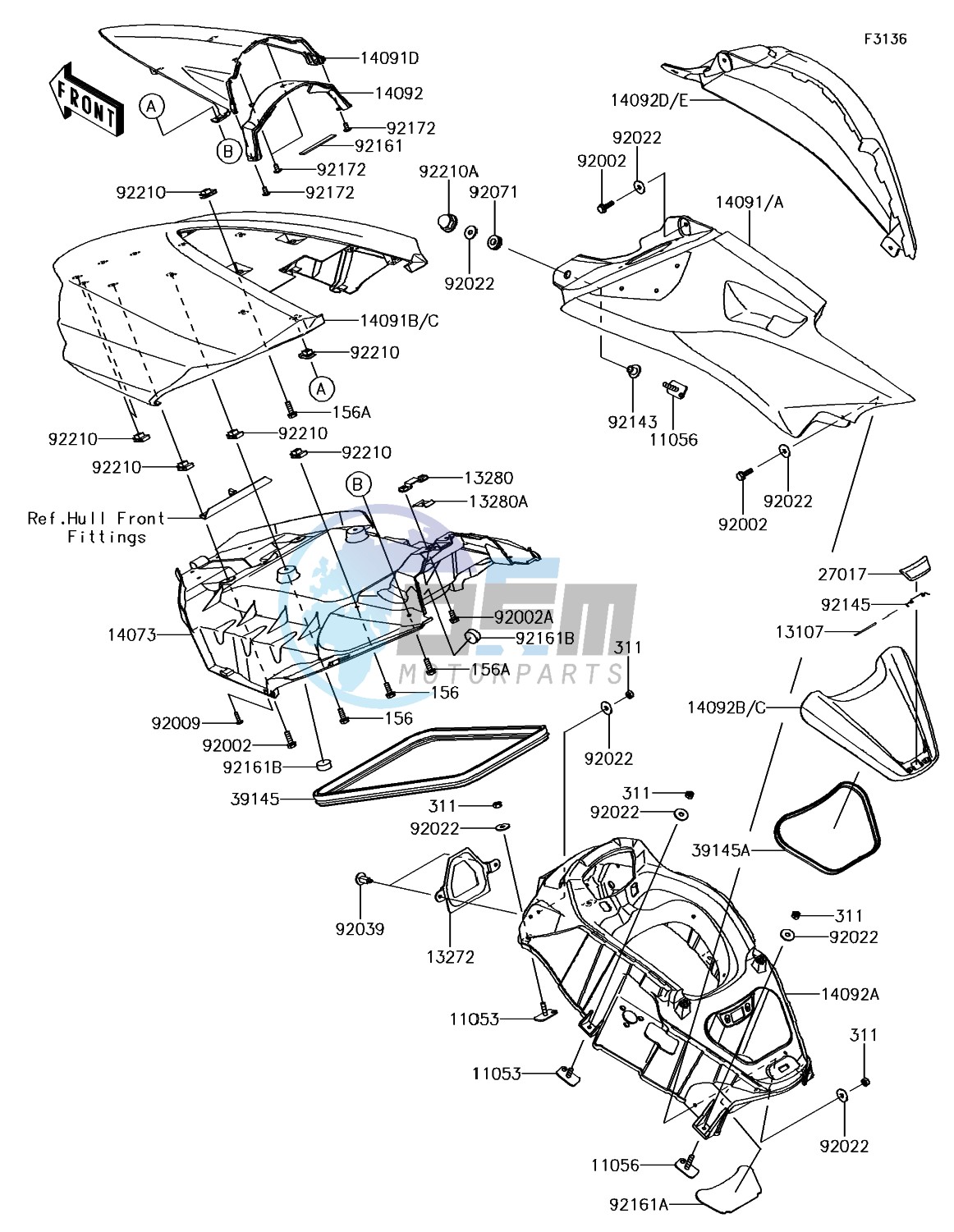 Hull Middle Fittings