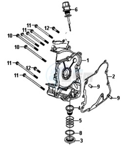 FIDDLE III 200I L6 drawing CRANKCASE RIGHT / START MOTOR