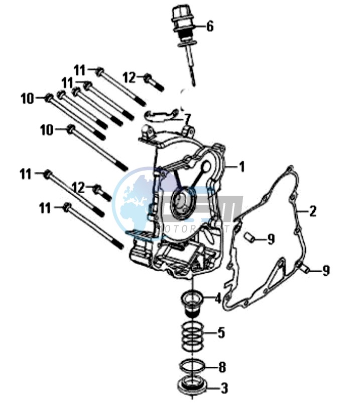 CRANKCASE RIGHT / START MOTOR