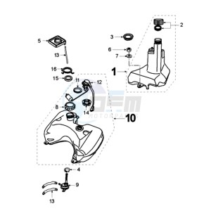 VIVA SL2A BE drawing TANK AND PUMP WITH HARNAS