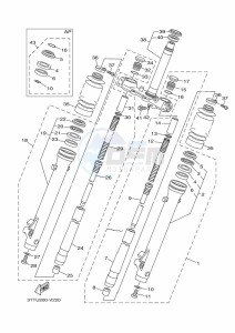 DT125 (3TTU) drawing FRONT FORK