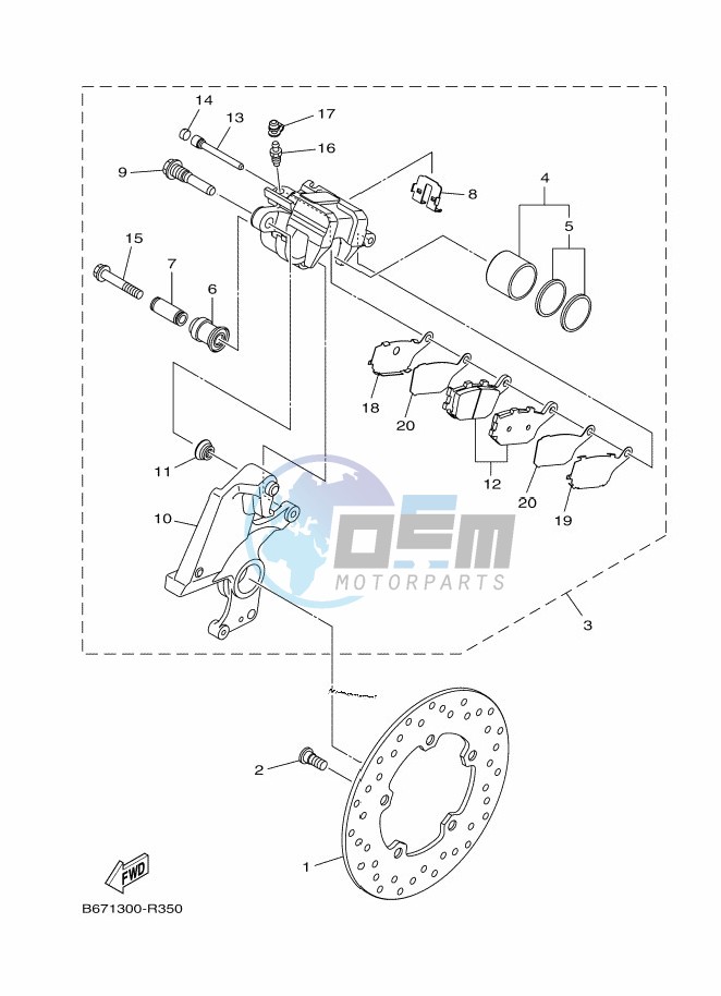 REAR BRAKE CALIPER