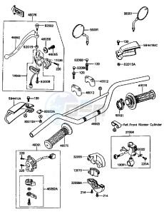 KL 650 A [KLR650] (A6-A9) [KLR650] drawing HANDLEBAR