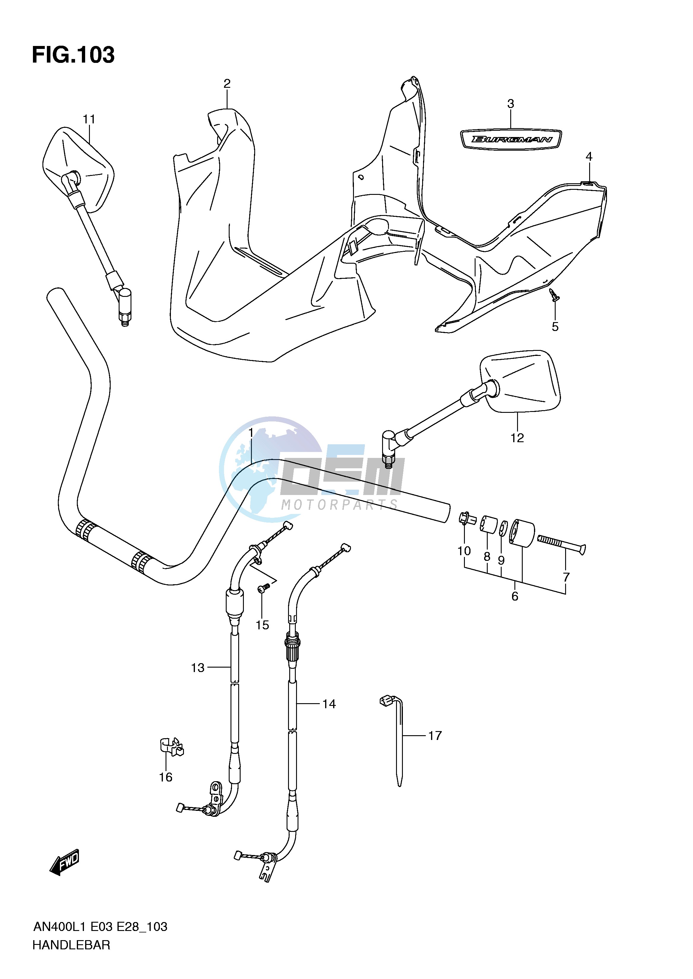 HANDLEBAR (AN400ZAL1 E28)