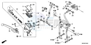 NT700VB drawing FR. BRAKE MASTER CYLINDER