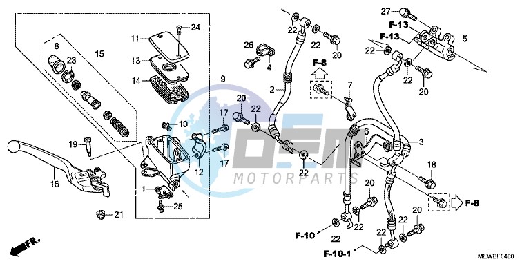 FR. BRAKE MASTER CYLINDER