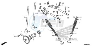 TRX500FA5F TRX500FA Europe Direct - (ED) drawing CAMSHAFT/VALVE