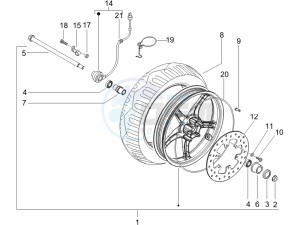 Runner 50 SP drawing Front wheel