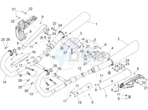 California 1400 Custom ABS 1380 USA-CND drawing Exhaust pipe