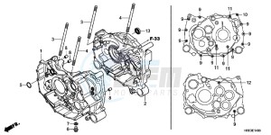 TRX500FED TRX500FE Europe Direct - (ED) drawing CRANKCASE