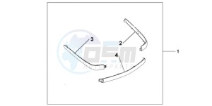 GL18009 SI / AB NAV - (SI / AB NAV) drawing CHROME TRUNK MOUL