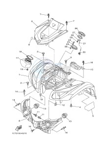 YFM450FWA YFM45GDXG GRIZZLY 450 IRS (1CUT) drawing FRONT FENDER