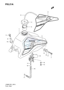 LT80 (P1) drawing FUEL TANK (MODEL K5 K6)