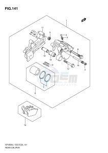 SFV650 (E3-E28) Gladius drawing REAR CALIPER (SFV650AL1 E28)