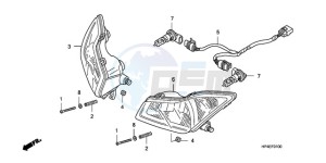 TRX420FMA Australia - (U / 2U 4WD) drawing HEADLIGHT