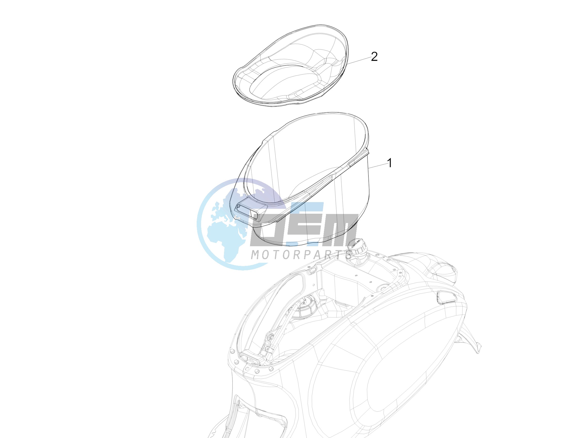 Helmet housing - Undersaddle