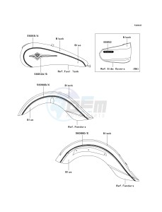 VN 1600 A [VULCAN 1600 CLASSIC] (A6F-A8FA) A8F drawing DECALS-- BLACK_BLUE- --- A8F- --- CN- -