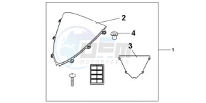 CBR1000RA9 France - (F / ABS CMF MME) drawing WINDSCREEN CLEAR