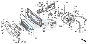 FJS400D SILVER WING drawing AIR CLEANER