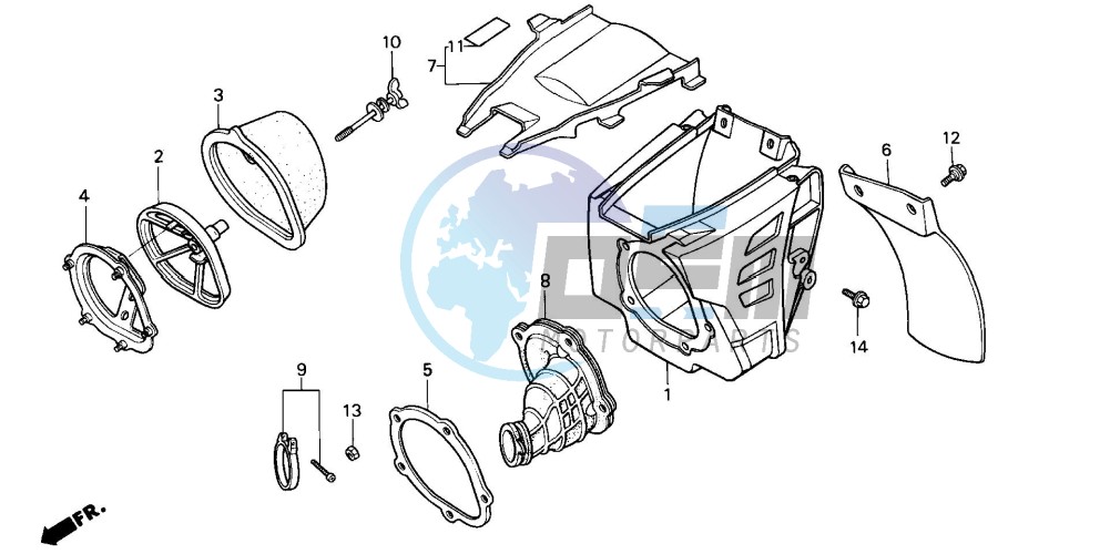 AIR CLEANER (CR500RM-)