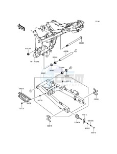 NINJA 300 ABS EX300BGF XX (EU ME A(FRICA) drawing Swingarm