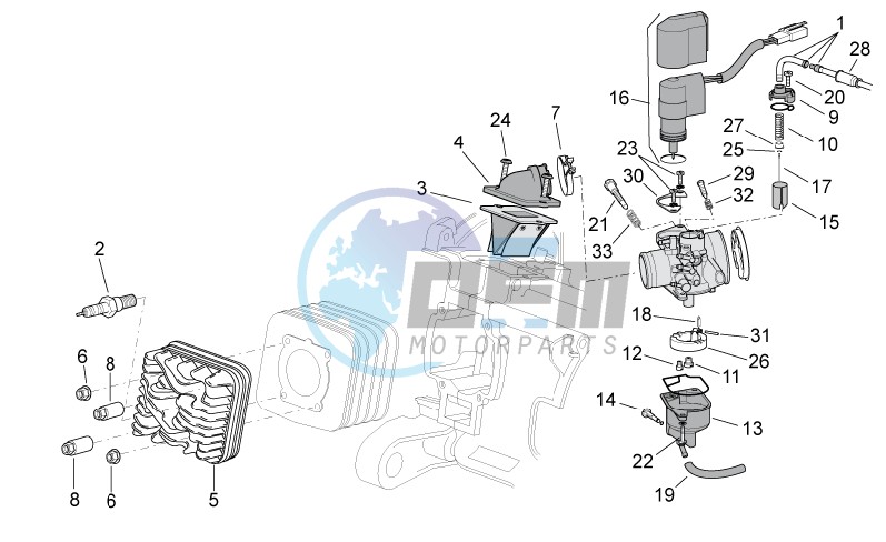 Cylinder head - Carburettor