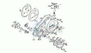 Moto 6.5 650 drawing Clutch cover