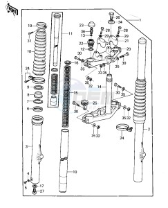 KLX 250 A [KLX250] (A1-A2) [KLX250] drawing FRONT FORK -- KLX250-A1- -