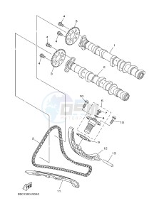 MTM850 MTM-850 XSR900 (B90A) drawing CAMSHAFT & CHAIN