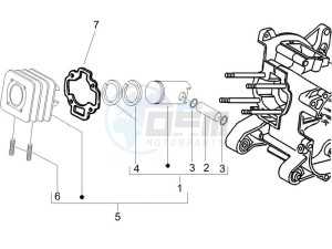 NRG 50 power DT serie speciale drawing Cylinder-piston-wrist pin unit